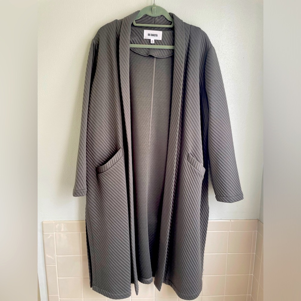 Anthropologie, BB Dakota, long open trench/cardigan, size M, worn one time